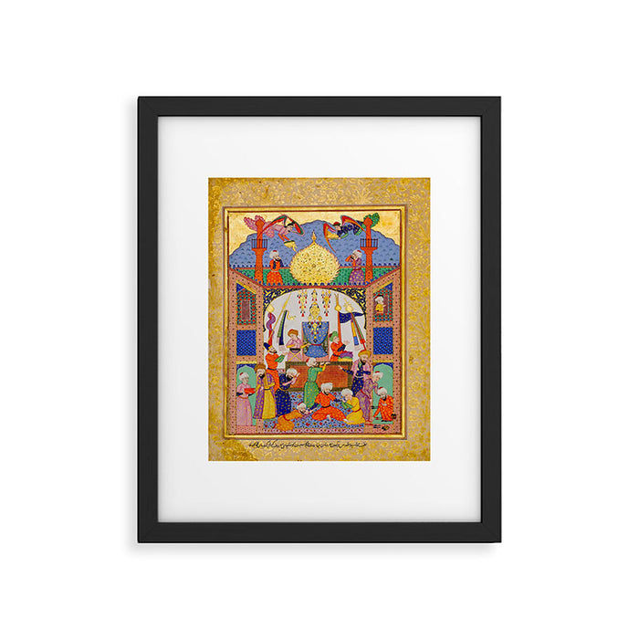  Karkhi, porter at the tomb of Imam Riza, being honoured Islamic Antique Art  Framed Art Print Gallery Image 1