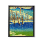 Kawase Hasui Vintage Japanese Woodblock Print Framed Canvas Print Gallery Image 6