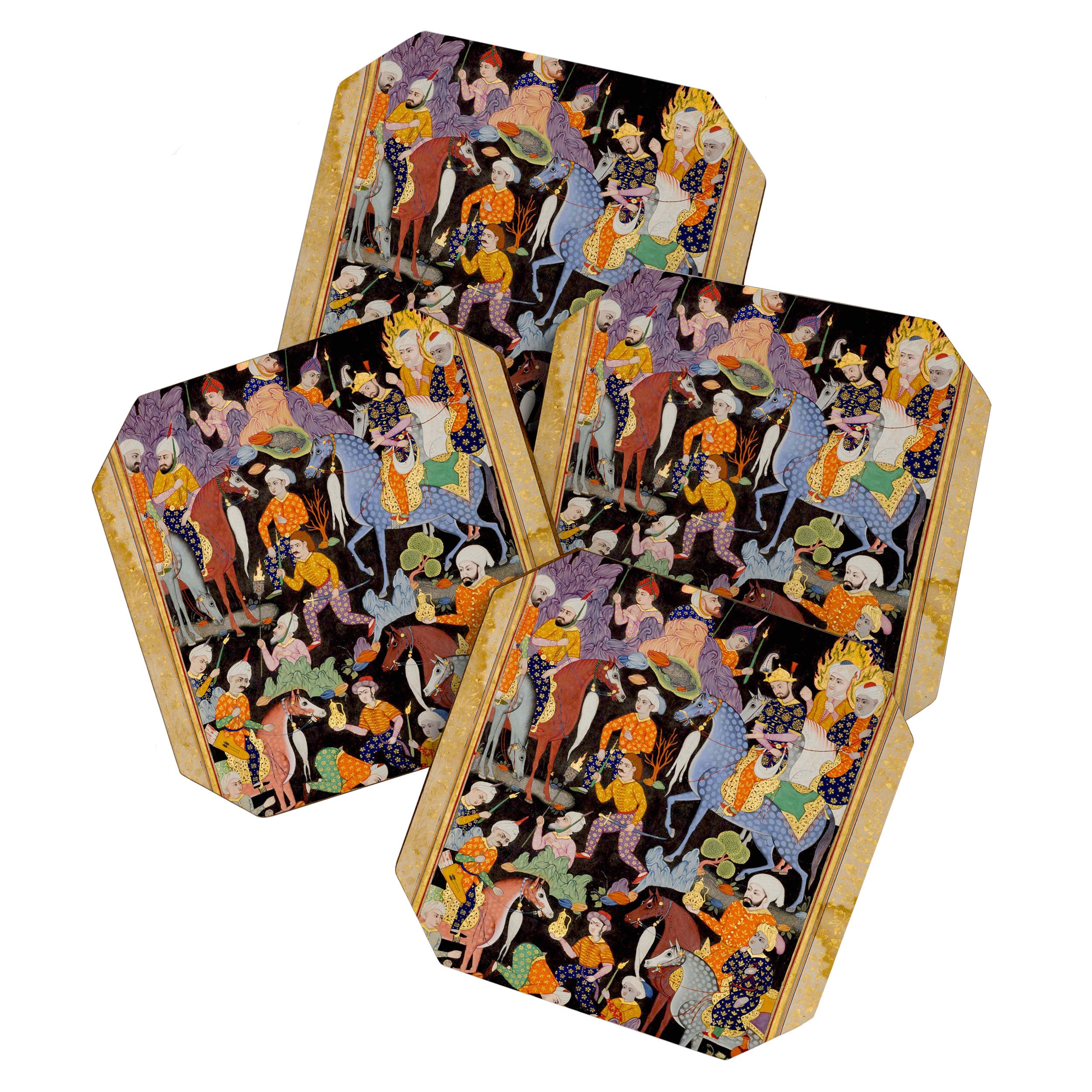 Khidr and Elias discovering the water of life, watched by Alexander Antique Islamic Art  Coaster Gallery Image 1