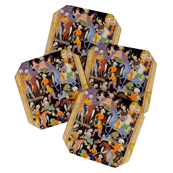 Khidr and Elias discovering the water of life, watched by Alexander Antique Islamic Art  Coaster Gallery Image 1
