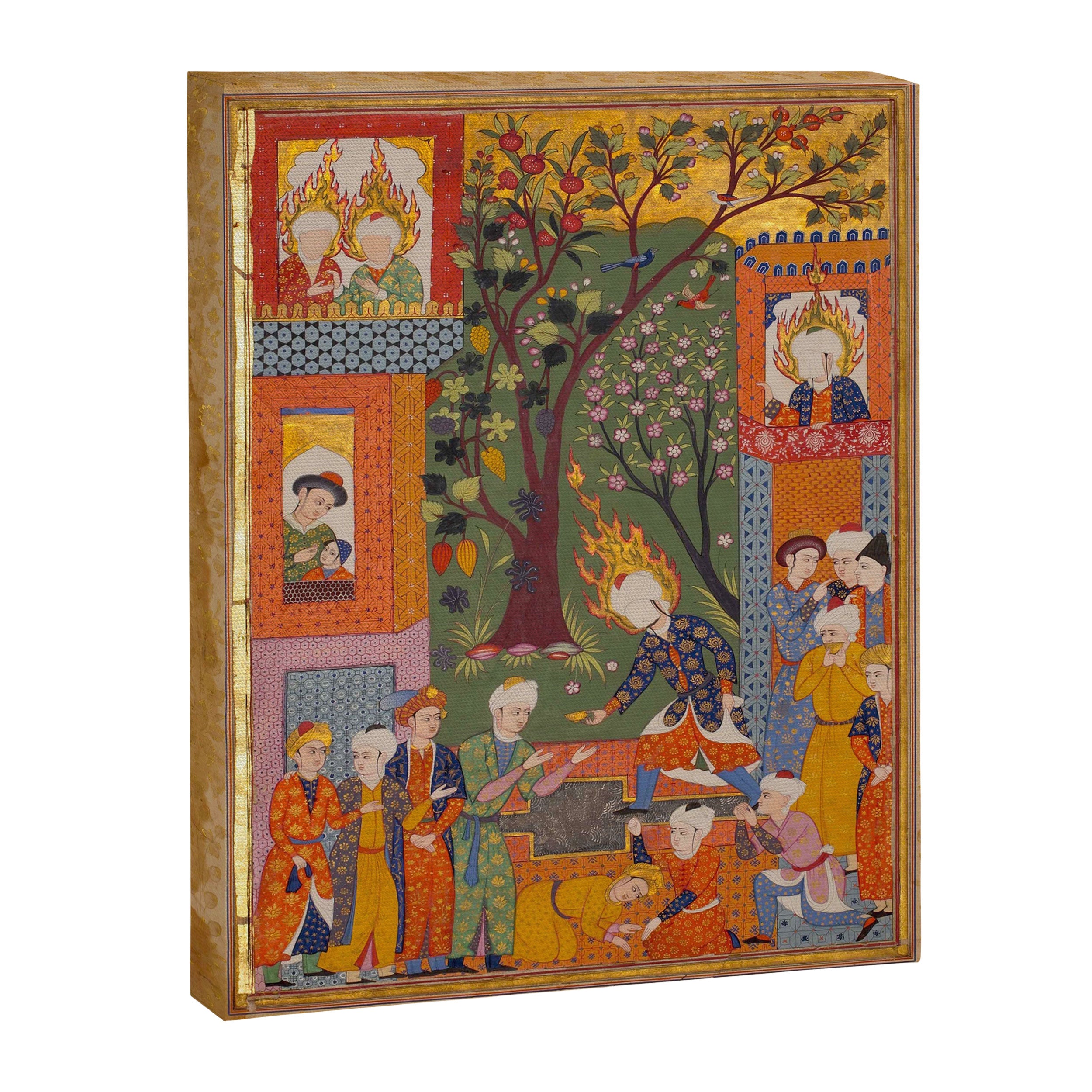 Khidr giving cups of the water of immortality to the inhabitants of Paradise Islamic Antique Art Canvas Print Gallery Image 6