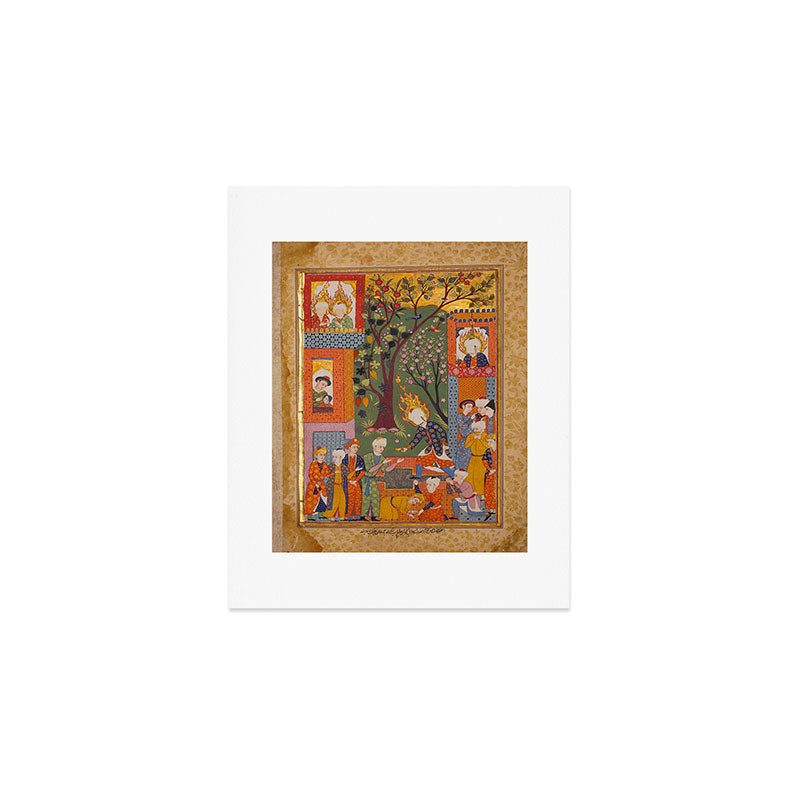 Khidr giving cups of the water of immortality to the inhabitants of Paradise Islamic Antique Art Art Print Gallery Image 1