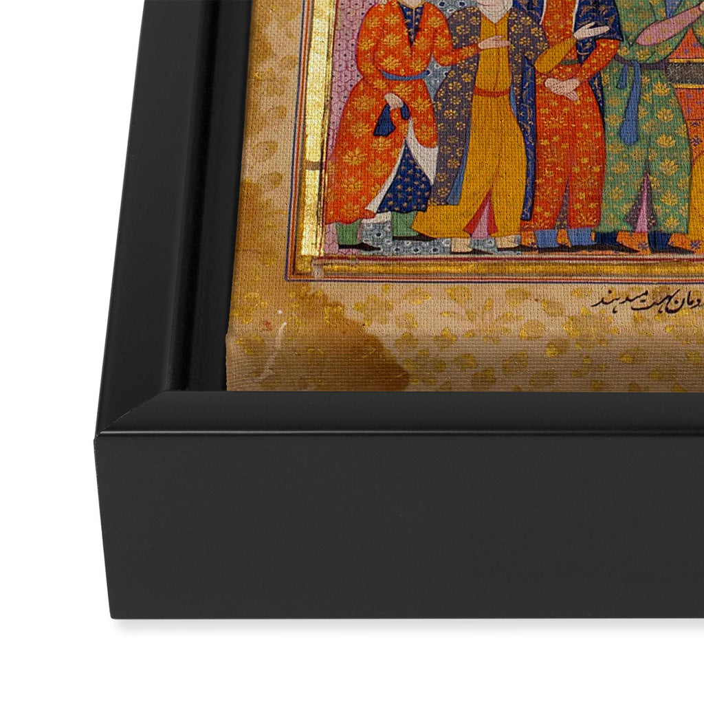 Khidr giving cups of the water of immortality to the inhabitants of Paradise Islamic Antique Art Framed Canvas Print Gallery Image 3