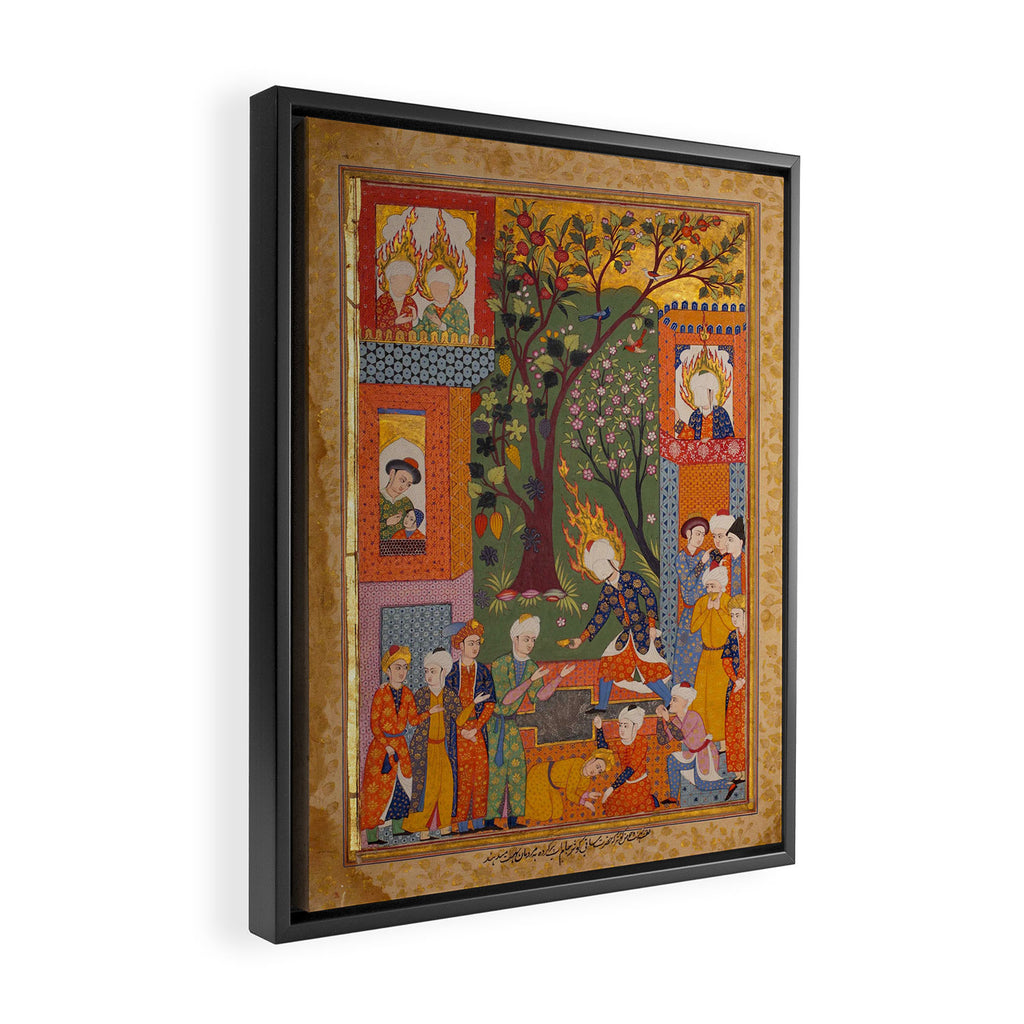 Khidr giving cups of the water of immortality to the inhabitants of Paradise Islamic Antique Art Framed Canvas Print Gallery Image 2