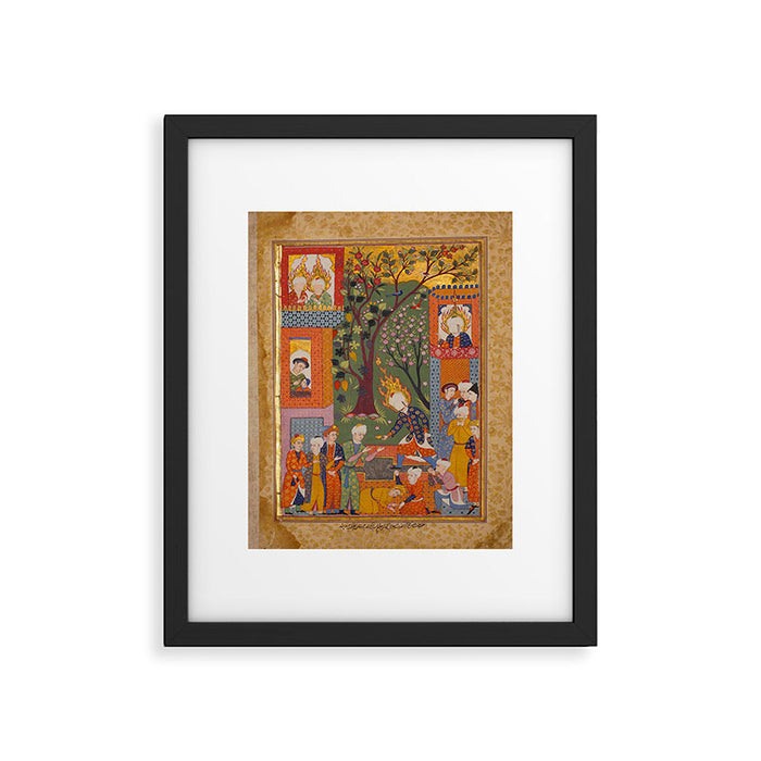 Khidr giving cups of the water of immortality to the inhabitants of Paradise Islamic Antique Art Framed Art Print Gallery Image 1