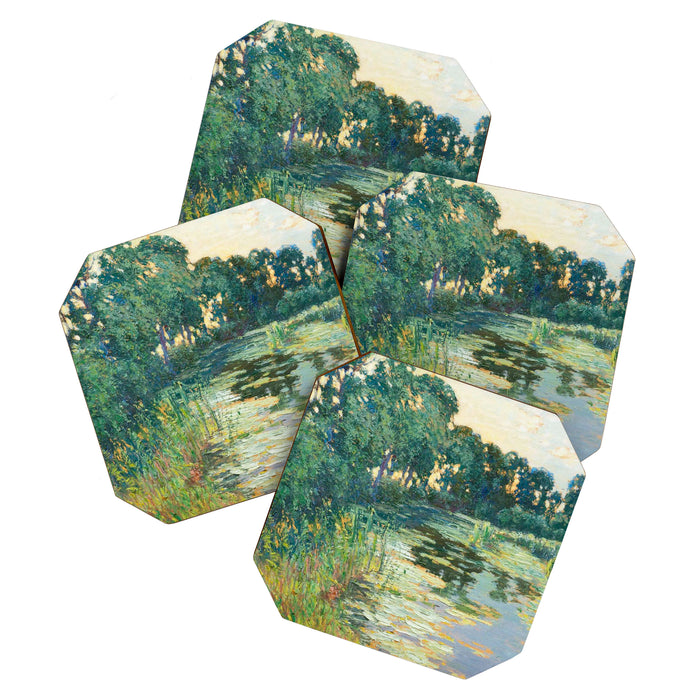 LANDSCAPE OF THE ELBE RIVER VALLEY VaÌclav RadimskyÌ  Coaster Gallery Image 1