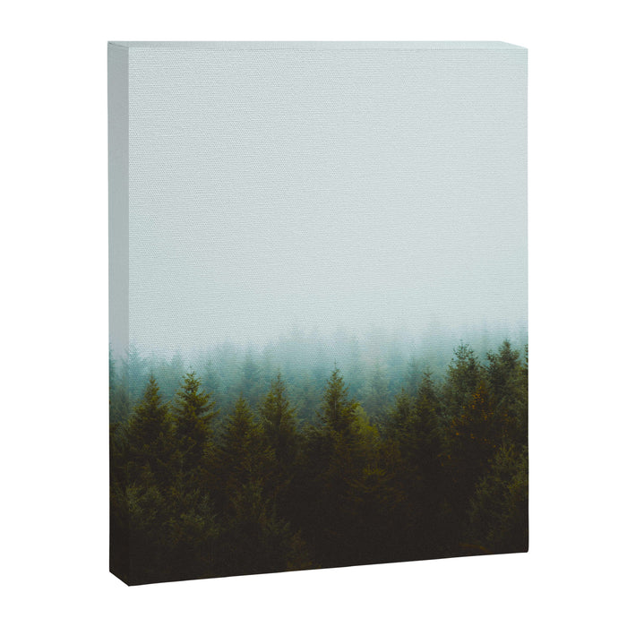 Landscape Pine Forest Green Evergreen Trees Minimalist Simple Landscape Canvas Print Gallery Image 1