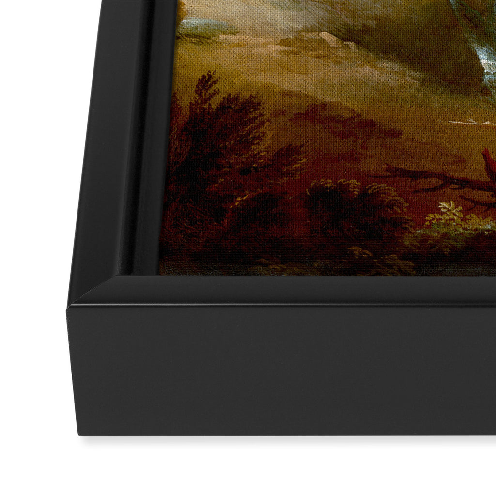 Landscape with Distant Mountains by Adriaen Van Diest Landscape Oil Painting Framed Canvas Print Gallery Image 3
