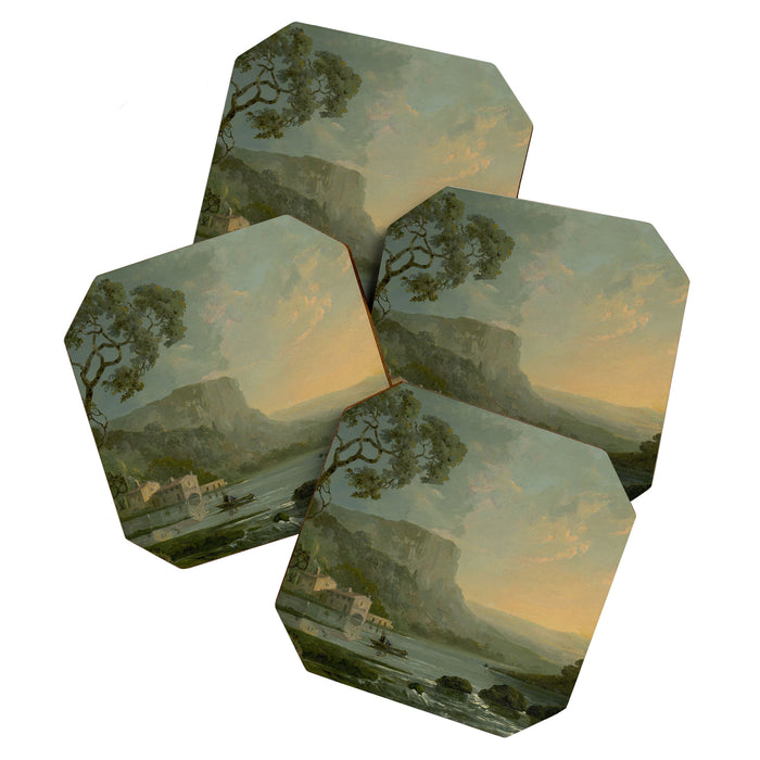 Landscape with Fishermen on a Lake by William Hodges Coaster Gallery Image 1