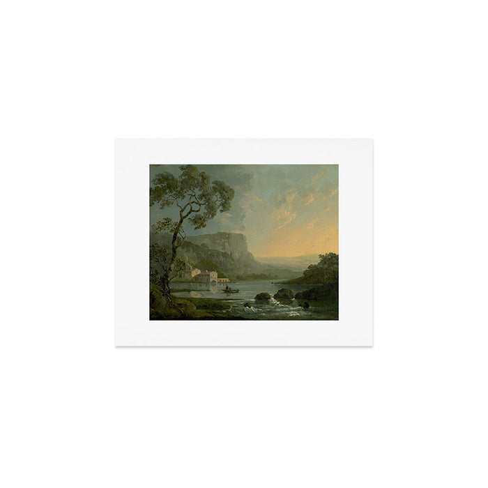 Landscape with Fishermen on a Lake by William Hodges Art Print Gallery Image 1