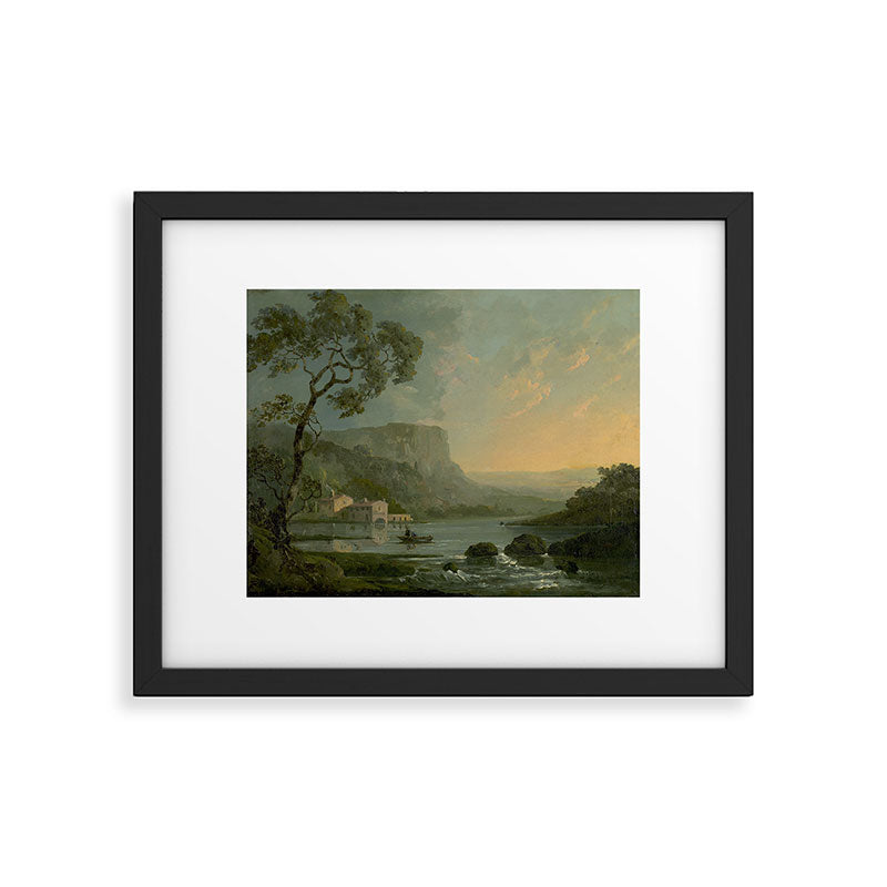 Landscape with Fishermen on a Lake by William Hodges Framed Art Print Gallery Image 5