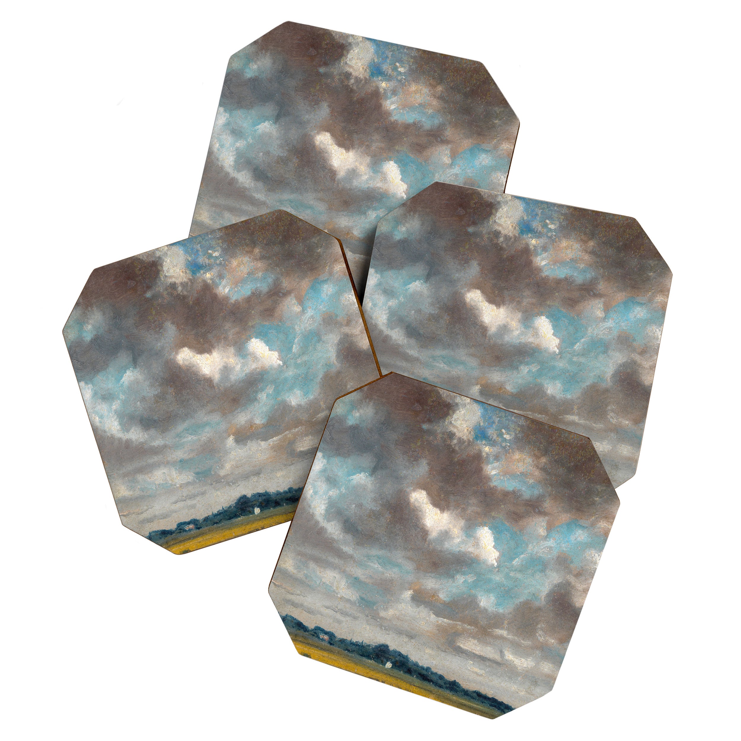 Landscape with Grey Clouds Coaster Gallery Image 1