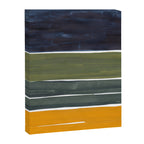Late November Rothko Inspired Colorful Stripes Navy Blue Olive Green Yellow Canvas Print Gallery Image 6