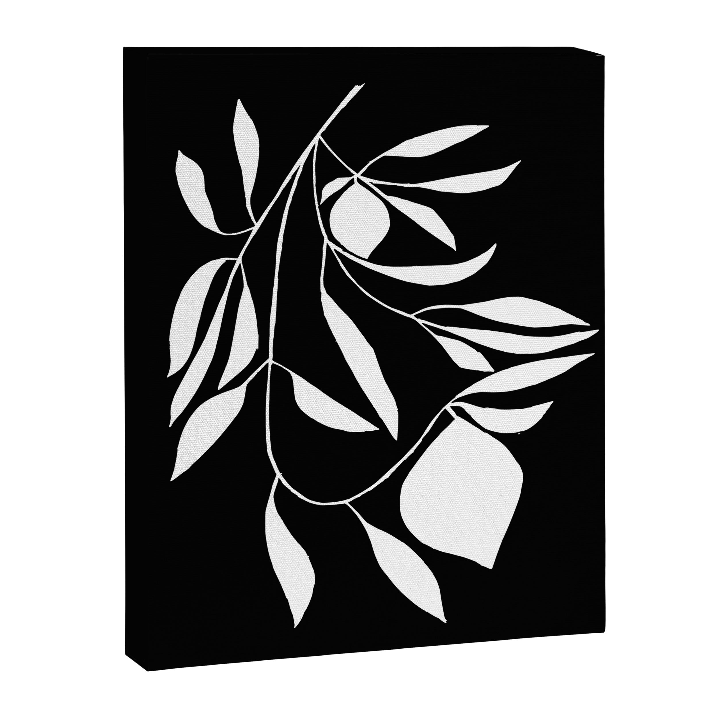 Lemon Tree In Black  Canvas Print Gallery Image 6