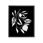 Lemon Tree In Black  Framed Canvas Print Gallery Image 6