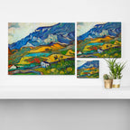Les Alpilles, Mountain Landscape near South Reme Vincent van Gogh 1889 Canvas Print Gallery Image 3