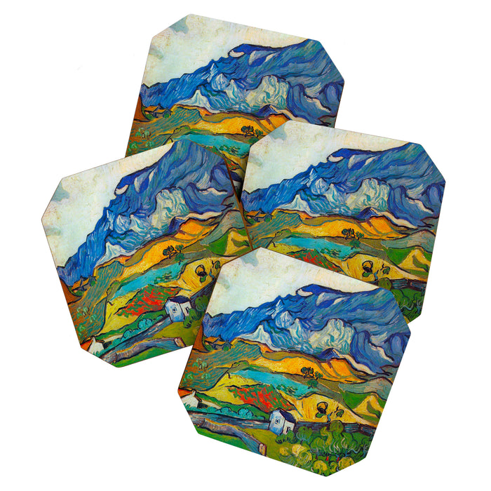 Les Alpilles, Mountain Landscape near South Reme Vincent van Gogh 1889 Coaster Gallery Image 1