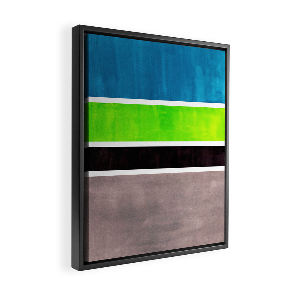 Lime Turquoise Coldfield Framed Canvas Print Gallery Image 2