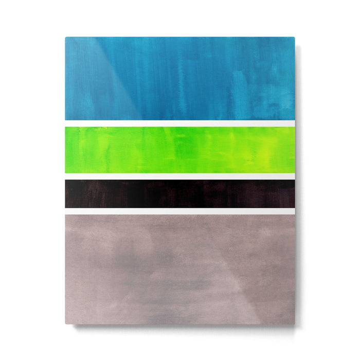 Lime Turquoise Coldfield Metal Print Gallery Image 1
