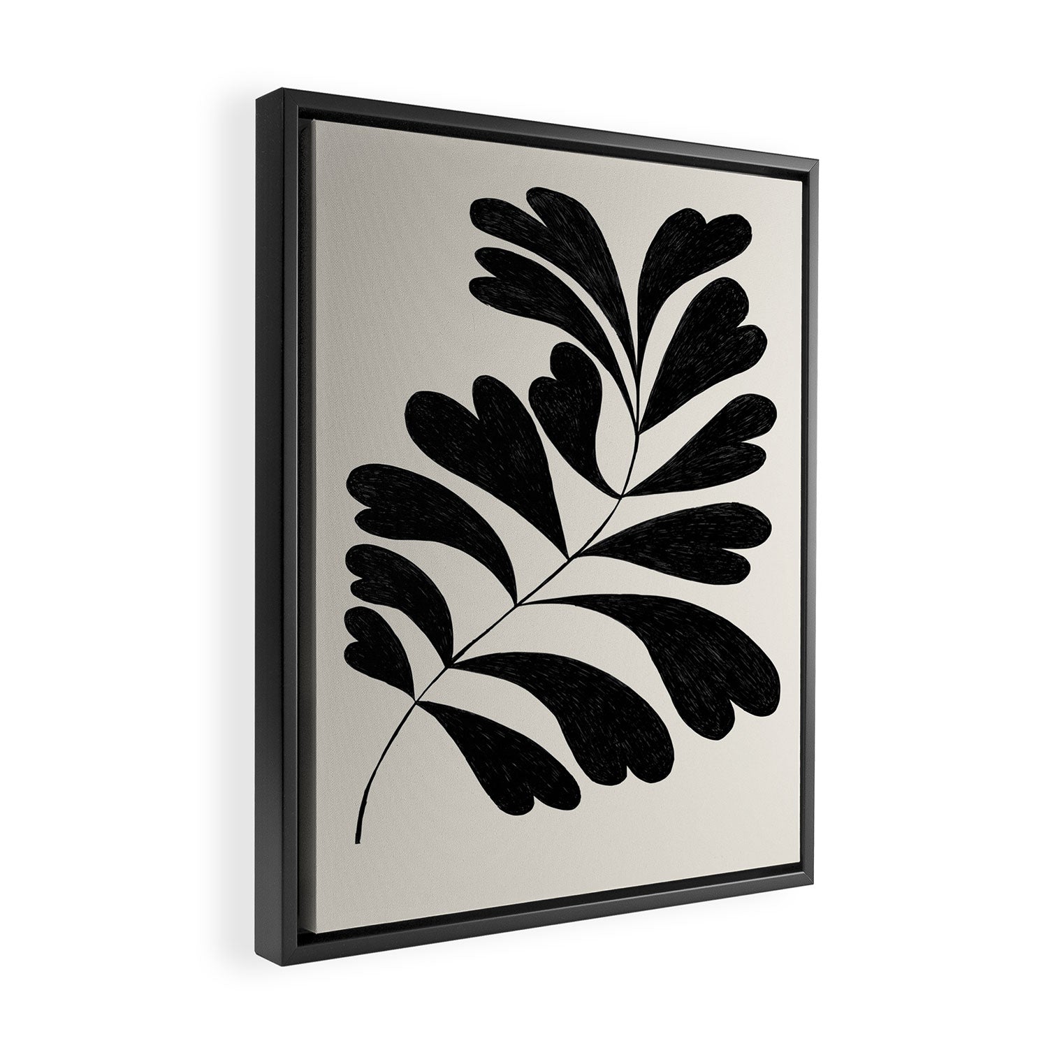 Love Palm Branch Framed Canvas Print Gallery Image 2