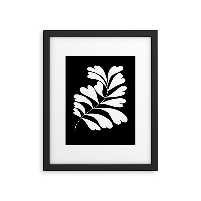 Love Palm Branch In Black  Framed Art Print Gallery Image 5