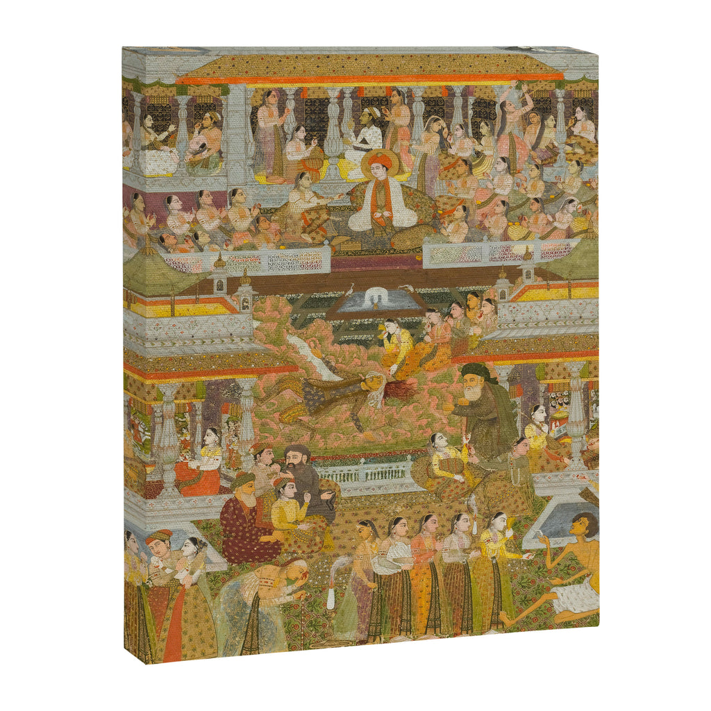 Lovers and beloveds: A composite of scenes from Persian, Urdu, and Sanskrit literature Canvas Print Gallery Image 6