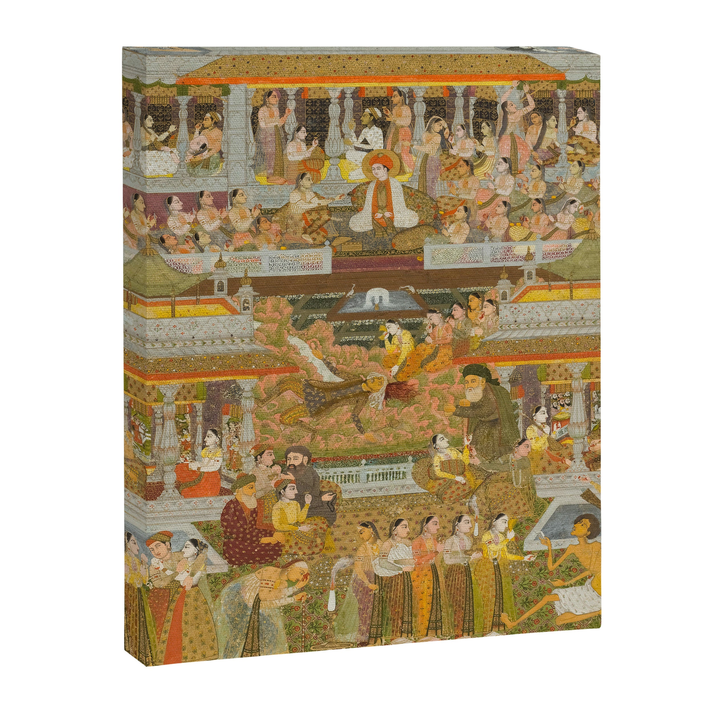 Lovers and beloveds: A composite of scenes from Persian, Urdu, and Sanskrit literature Canvas Print Gallery Image 6