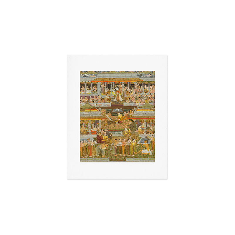 Lovers and beloveds: A composite of scenes from Persian, Urdu, and Sanskrit literature Art Print Gallery Image 1
