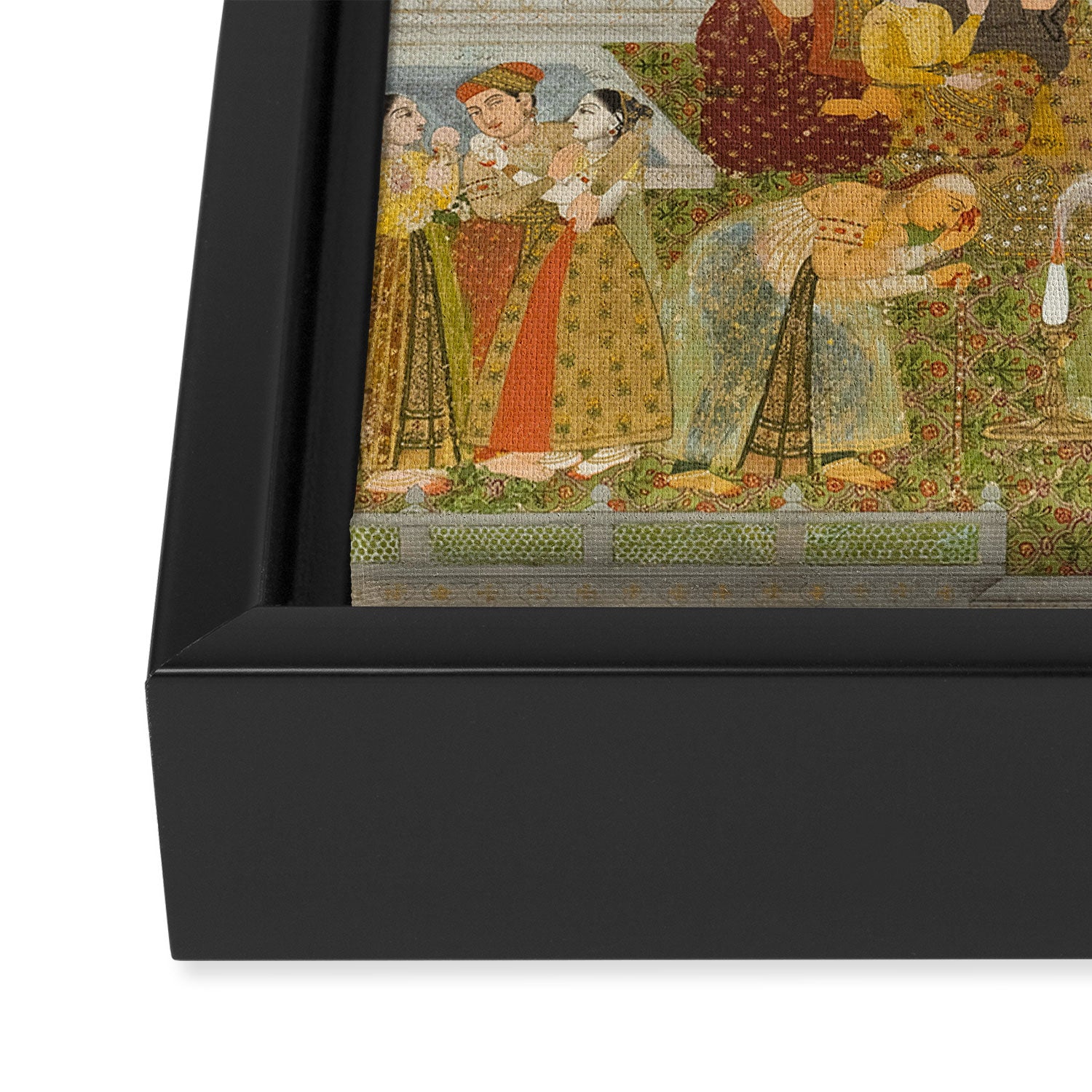Lovers and beloveds: A composite of scenes from Persian, Urdu, and Sanskrit literature Framed Canvas Print Gallery Image 3