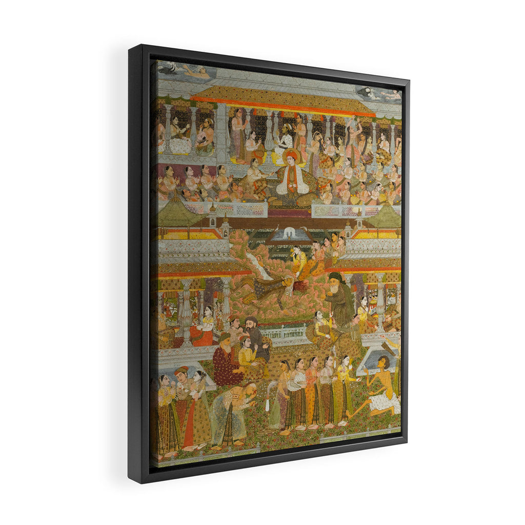 Lovers and beloveds: A composite of scenes from Persian, Urdu, and Sanskrit literature Framed Canvas Print Gallery Image 2