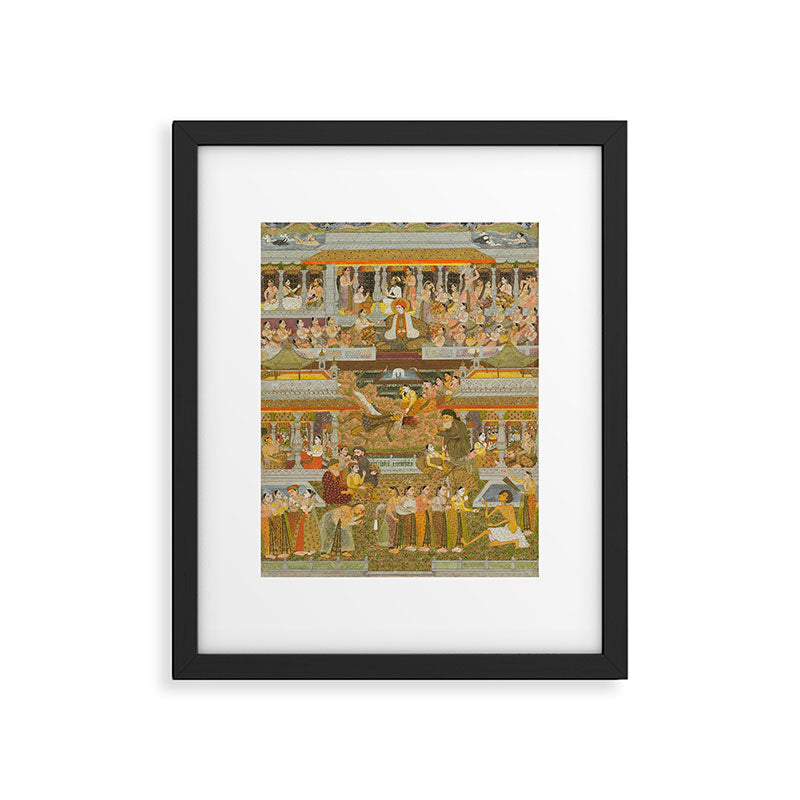 Lovers and beloveds: A composite of scenes from Persian, Urdu, and Sanskrit literature Framed Art Print Gallery Image 5