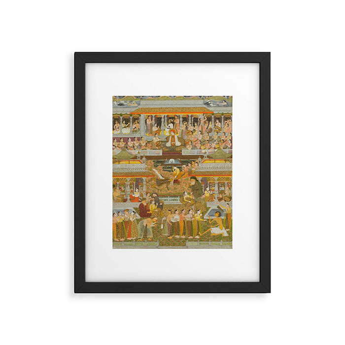 Lovers and beloveds: A composite of scenes from Persian, Urdu, and Sanskrit literature Framed Art Print Gallery Image 1