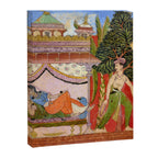 Lovers Indian Miniature Painted Illustration Canvas Print Gallery Image 6