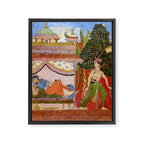 Lovers Indian Miniature Painted Illustration Framed Canvas Print Gallery Image 6
