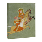 MAHARANA ARI SINGH OF MEWAR RIDING WITH A COMPANION BY THE ARTIST JUGARSI, MEWAR, RAJASTHAN 1765-66  Canvas Print Gallery Image 8