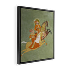 MAHARANA ARI SINGH OF MEWAR RIDING WITH A COMPANION BY THE ARTIST JUGARSI, MEWAR, RAJASTHAN 1765-66  Framed Canvas Print Gallery Image 2