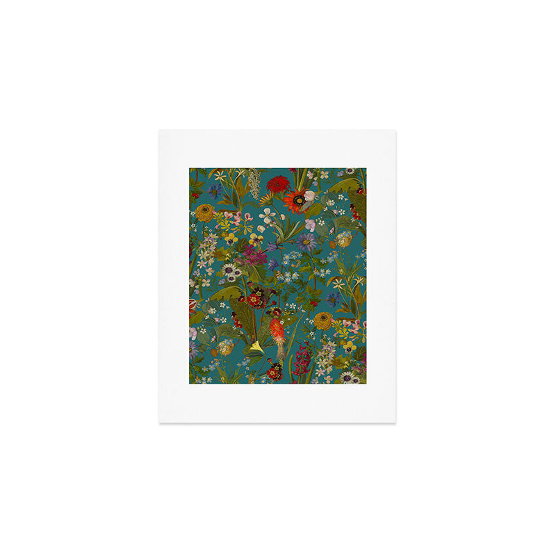 Meadow Bank Teal Art Print Gallery Image 1