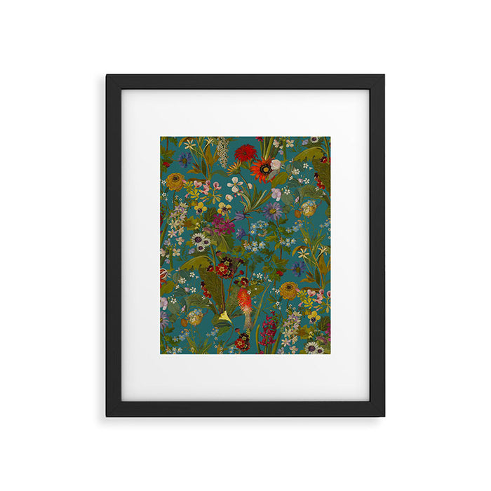 Meadow Bank Teal Framed Art Print Gallery Image 1