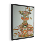 Mechanical Elephant with Festival Barge and Korean Musicians by Komatsuya Hyakki Framed Canvas Print Gallery Image 2