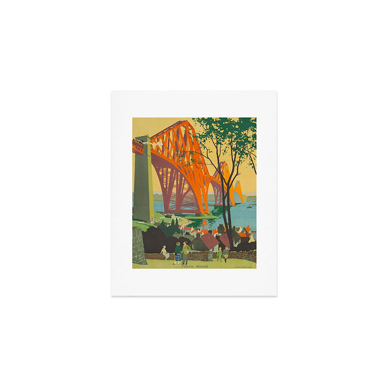 Mid Century Colorful Travel Posters Forth Bridge British Railways Art Print Gallery Image 1