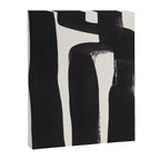 Mid Century Modern Minimalist Abstract Art Brush Strokes Black & White Ink Art Ancient Stripes Canvas Print Gallery Image 6