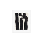 Mid Century Modern Minimalist Abstract Art Brush Strokes Black & White Ink Art Ancient Stripes Art Print Gallery Image 1