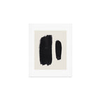 Mid Century Modern Minimalist Abstract Art Brush Strokes Black & White Ink Art Brush Strokes Art Print Gallery Image 1