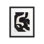 Mid Century Modern Minimalist Abstract Art Brush Strokes Black & White Ink Art Maze Framed Art Print Gallery Image 5