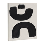 Mid Century Modern Minimalist Abstract Art Brush Strokes Black & White Ink Art Tribal Marking Canvas Print Gallery Image 6