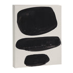 Mid Century Modern Minimalist Abstract Art Brush Strokes Black & White Ink Art Tribal Pebbles Canvas Print Gallery Image 6