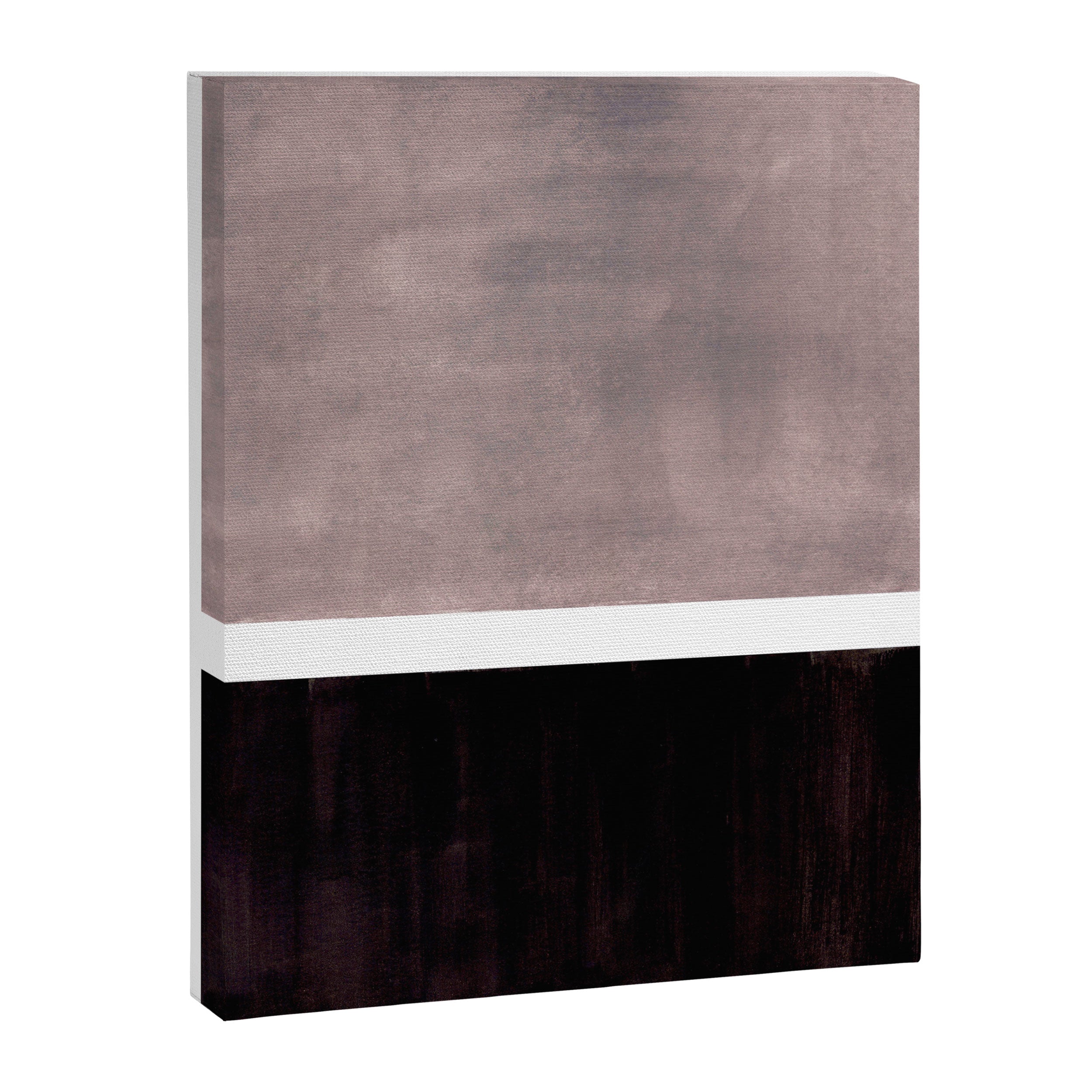 Mid Century Modern Minimalist Art Colorblock Rothko Inspired Squares Grey and Black Simple Abstract Canvas Print Gallery Image 6