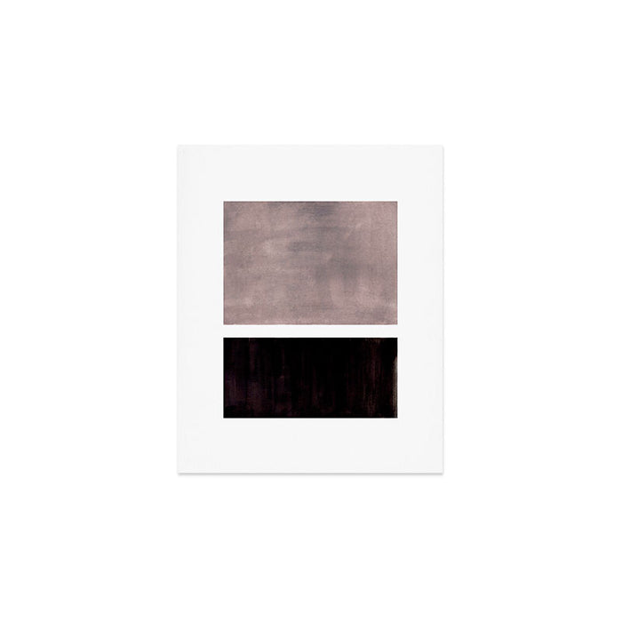 Mid Century Modern Minimalist Art Colorblock Rothko Inspired Squares Grey and Black Simple Abstract Art Print Gallery Image 1