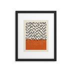 Mid Century Modern Minimalist Rothko Inspired Color Field Red Rain With Lines Geometric Style Framed Art Print Gallery Image 5