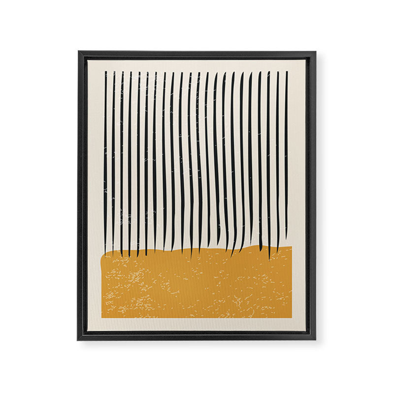 Mid Century Modern Minimalist Rothko Inspired Color Field With Lines Geometric Style Framed Canvas Print Gallery Image 6